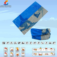 LSB-0181 Ningbo Lingshang 100% polyester multifunctional seamless outdoor neck tube fashion magic scarf